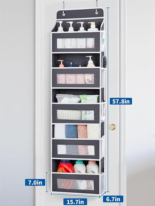 JARLINK Over The Door Organizer, 5 Shelf Door Hanging Organizer - Image 2