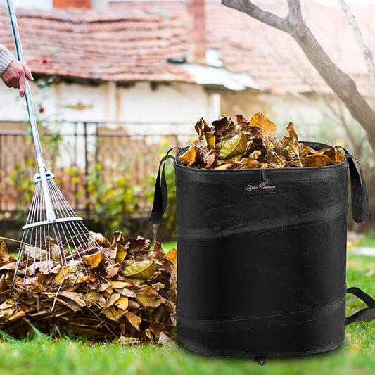 YUDI & GARDEN 19 Gallon Square Collapsible Yard Waste Bin|Collapsible Trash - Image 2
