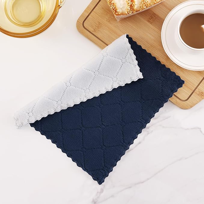 Homaxy 12 Pack Kitchen Cloths Dish Towels, Super Soft and Absorbent Dish Cloths - Image 7
