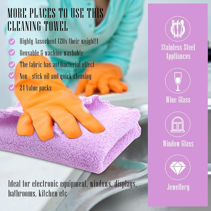 24 Pack Kitchen Dishcloths - Image 7