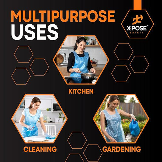 Xpose Safety 2000 Blue Plastic Disposable Aprons - Image 2