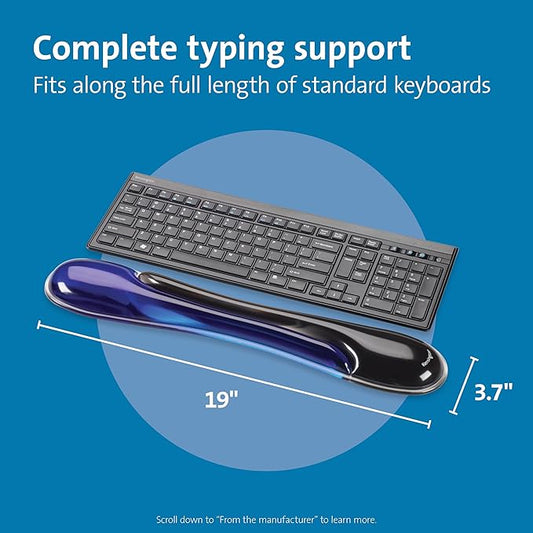Kensington Duo Gel Keyboard Wrist Rest, Ergonomic Support - Image 2