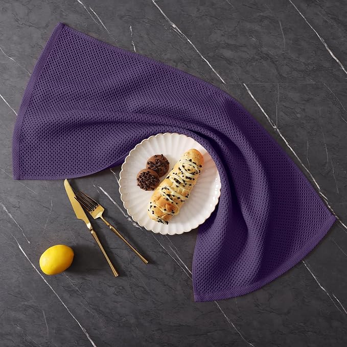 Homaxy 100% Cotton Kitchen Towels and Dishcloths Set, 12 x 12 Inches and 13 x - Image 9