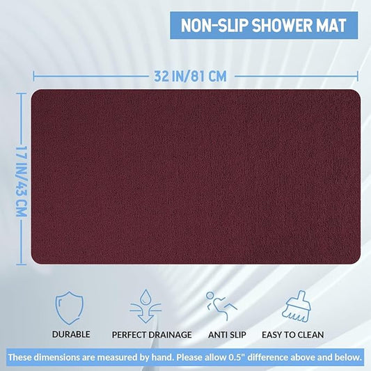 Non-Slip Bathtub Mat, Anti Slip Shower Mat, Fast Drying Bathtub Mats, Foot - Image 2