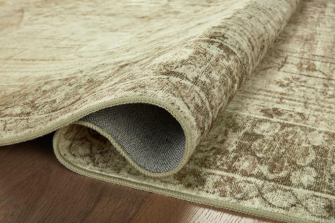 Loloi Magnolia Home by Joanna Gaines Banks Collection BAN-06 Natural/Granite 3'-6" x 5'-6" .13" Pile Height, Machine Washable, Accent Rug