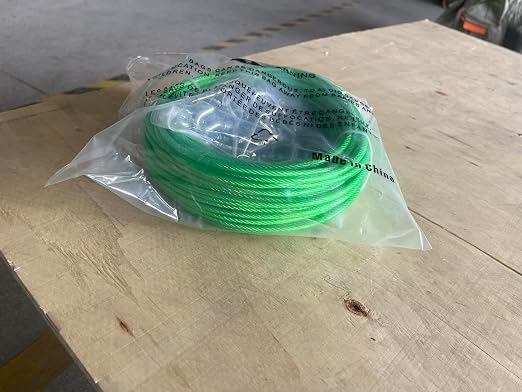 100 Ft Turnbuckles for Cables Wire, 3/16" Green PVC Coated Wire Rope Kit - Image 13