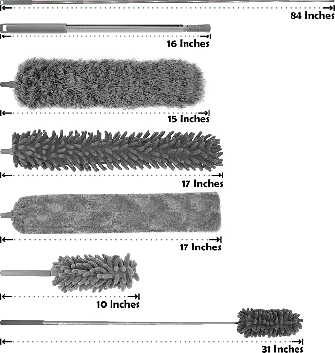 5-in-1 Microfiber Duster with Extension Pole Kit - Image 7