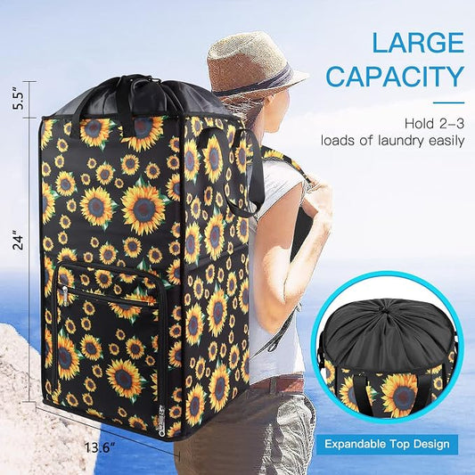 Bukere Laundry Hamper, Extra Large 2 in 1 Laundry Backpack Bag - Image 2