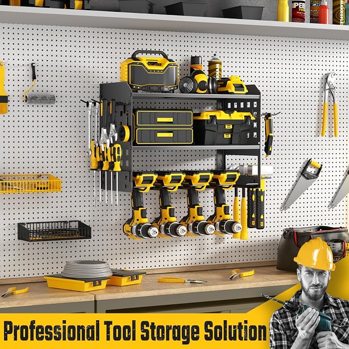 Power Tool Organizer, Heavy Duty Wall Mount Tool Organizer 3 Layers - Image 7