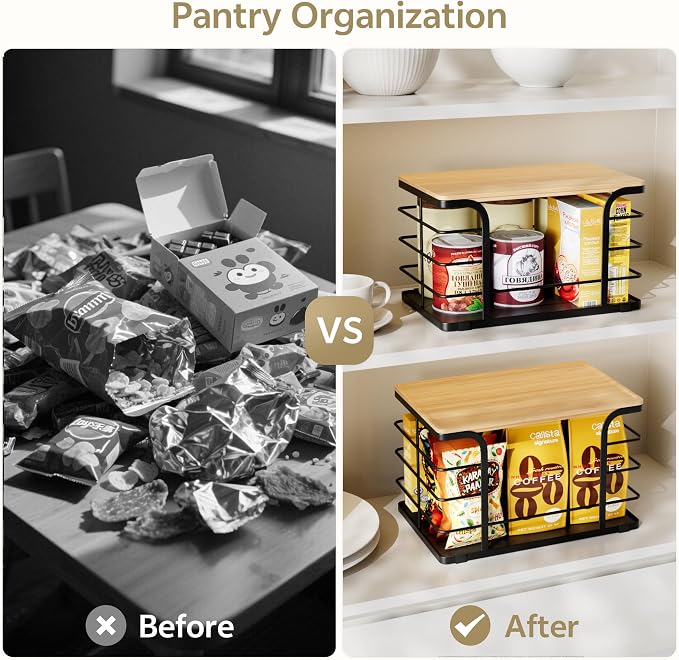2 Pack Stackable Storage for Kitchen Laundry Pantry Organizers, Trash Bag Holder - Image 8