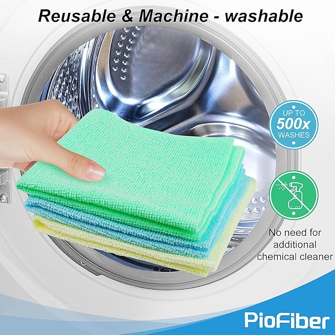 Shop Towels – 50 Pack Edgeless Microfiber Cleaning Cloths, Lint-Free & Reusable - Image 8