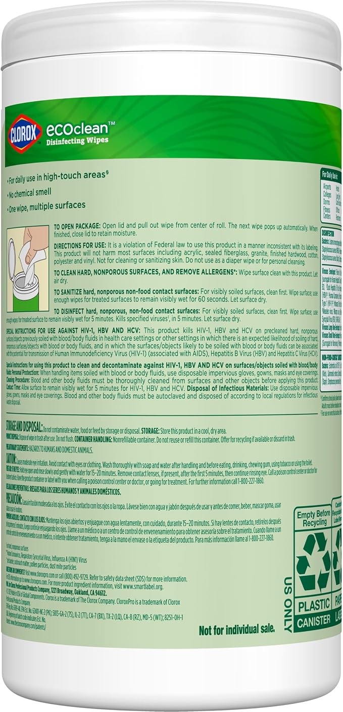 CloroxPro Clorox EcoClean Disinfecting Wipes - Image 12