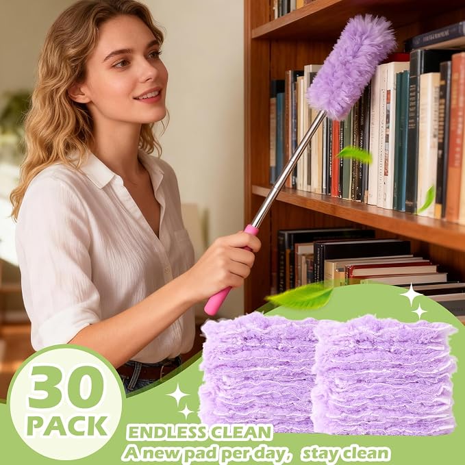 30-Pack Dual-Sided 360° Duster Refills, Heavy Duty Static Cleaning Heads - Image 6