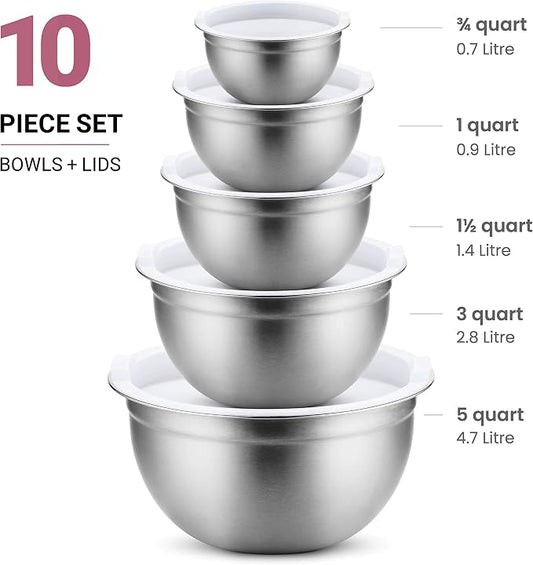 FineDine Stainless Steel Mixing Bowls Set - Image 2