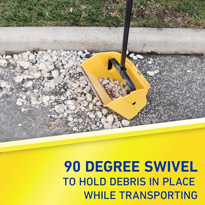 Quickie Debris Dustpan with Handle, Jumbo Debris Pan, Trash Collection - Image 4