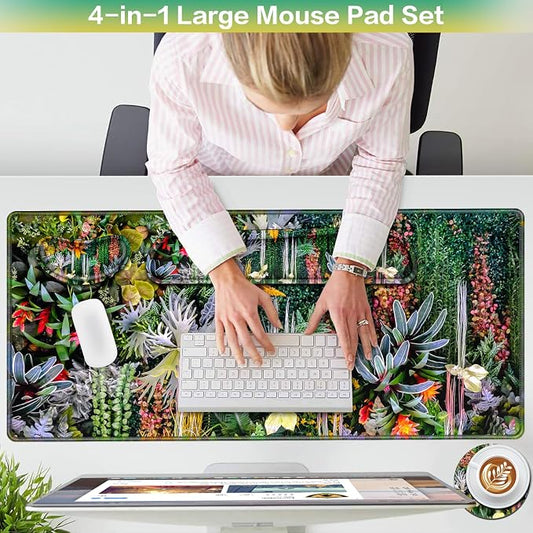 Desk Mat Floral, Large Gaming Mouse Pad - Image 2