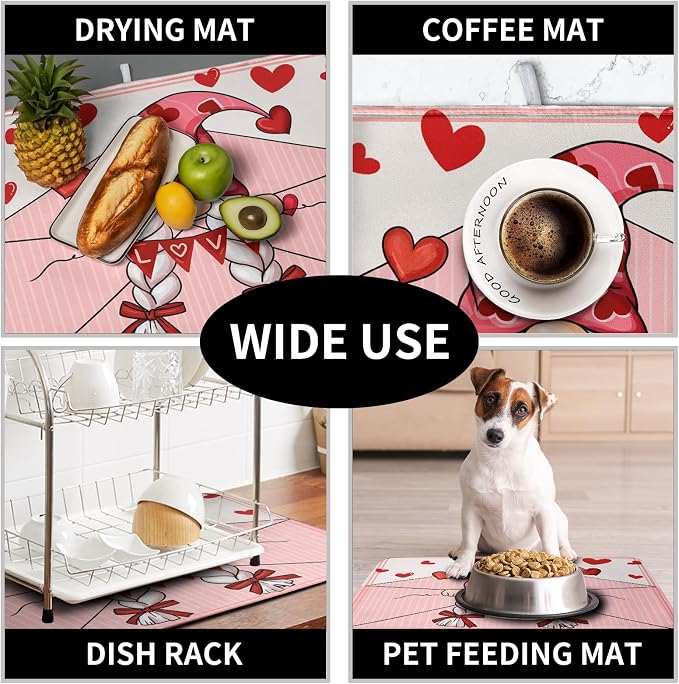 Valentine's Day Love Letter Dish Drying Mat - Image 7