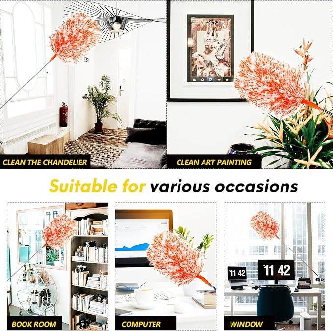 Extendable 20-49inches Microfiber Feather Duster - Image 8