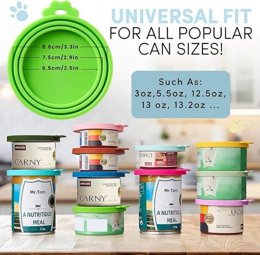 4 Pack Universal Pet Food Can Covers Lids - Image 2