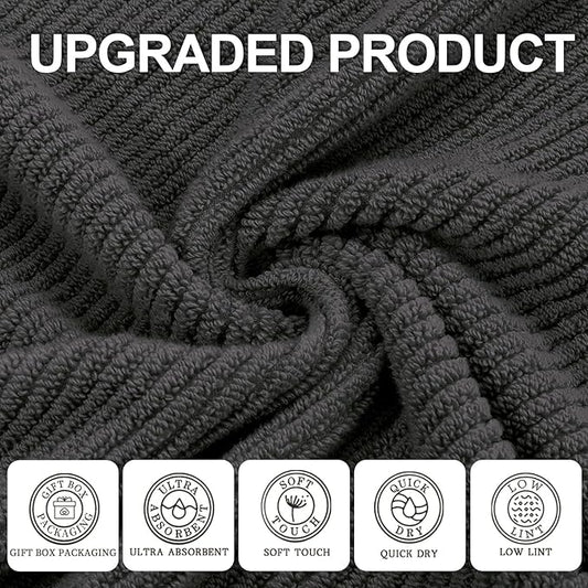 VOOVA & MOVAS Grey Bath Towels - Image 2
