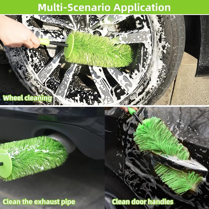 Wheel Cleaning Brush Hub Clean Tool and Rim Detailing Brush - Image 6