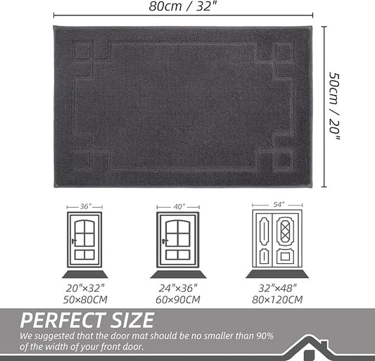 BEQHAUSE Door Mat 20" x 32", Non-Slip Door Mats Indoor Entryway Rugs Washable - Image 2