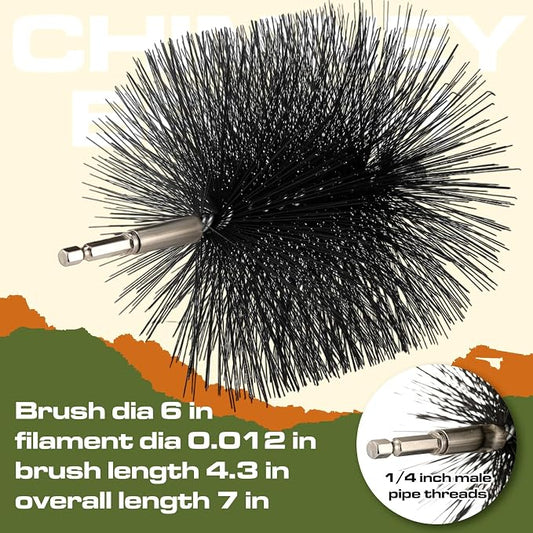 Wire Chimney Cleaning Brush - Image 2