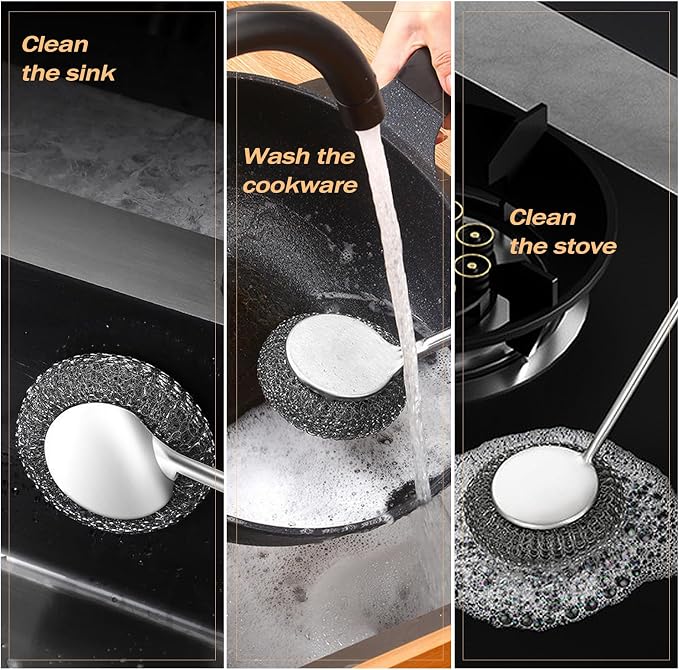 Heavy Duty Stainless Steel Scrubber Set - Image 6