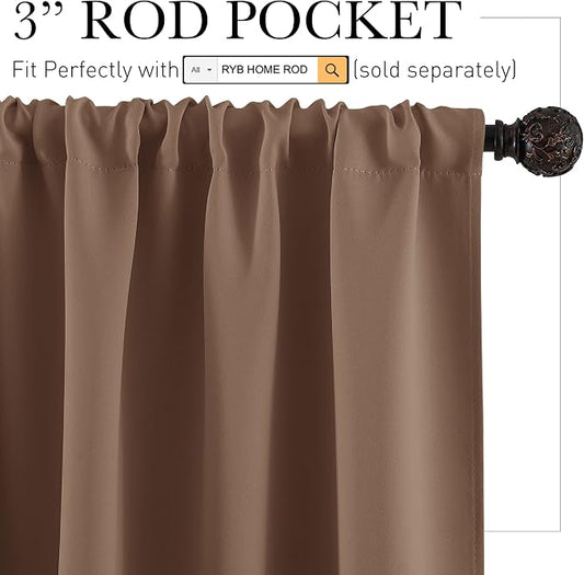 RYB HOME RV Camper Door Window Curtains -Blackout Privacy Curtains & Drapes - Image 2