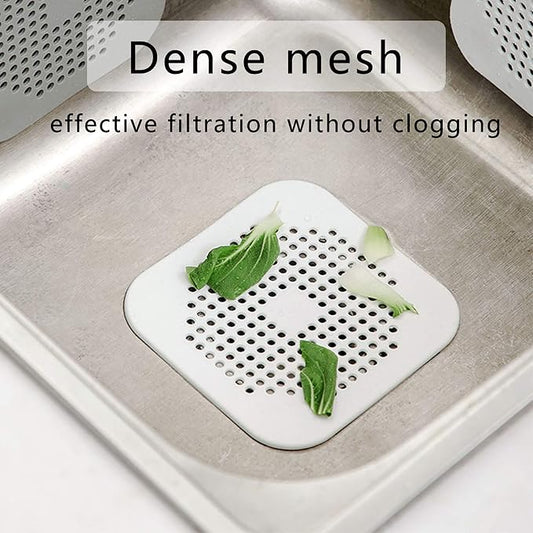Drain Hair Catcher Square Silicone Trap Shower Drain Cover - Image 2