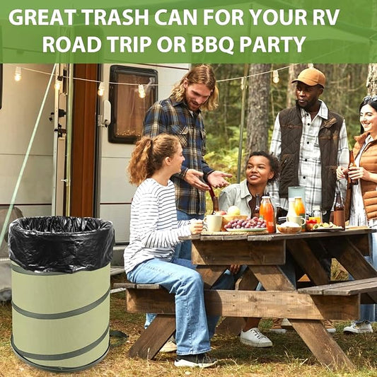 YUDI & GARDEN 45 Gallon Hard Bottom Collapsible Garden Bag|Collapsible Trash - Image 2