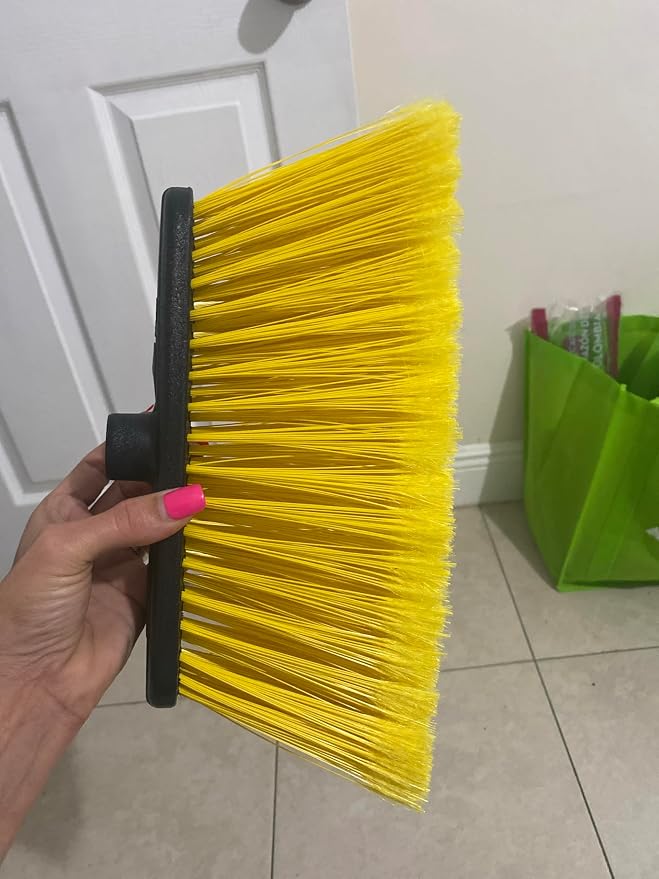 LUZIA Yellow 14" Premium Broom Head – Extra Dense Soft Flagged Bristles – Deep - Image 9