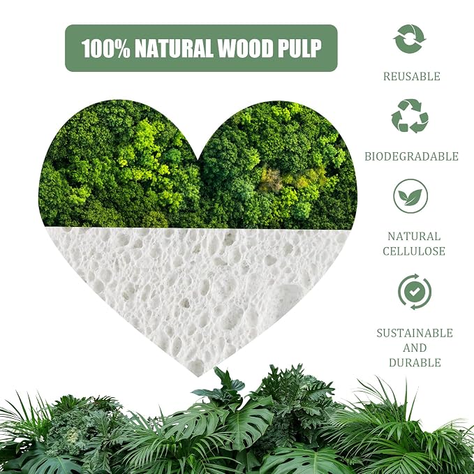 50-Count Facial Sponges Compressed, 100% Natural Cellulose Face Sponge - Image 9