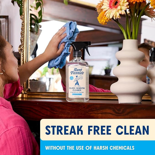 Aunt Fannie's Glass & Window Cleaning Vinegar Spray, Natural Streak-Free Spray - Image 2
