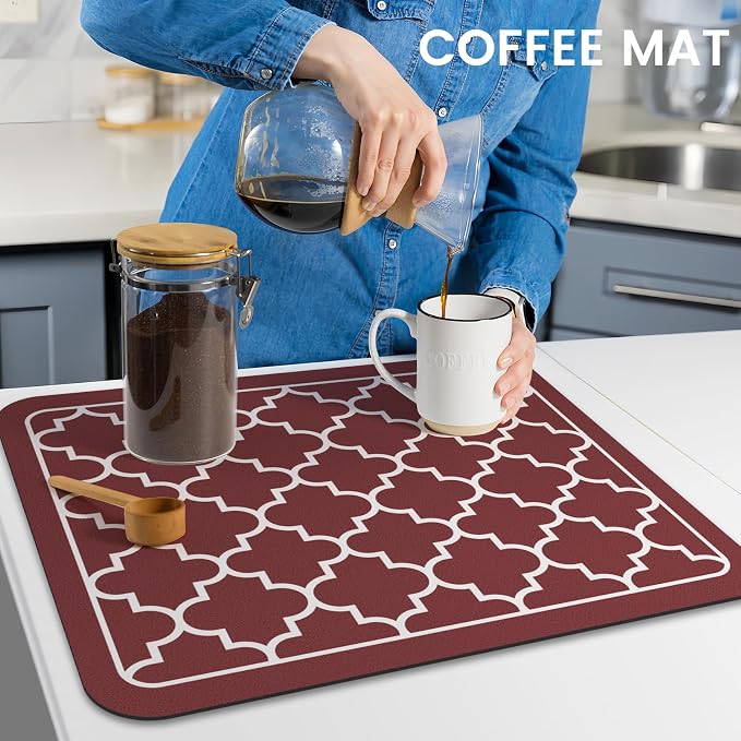 WISELIFE Dish Drying Mat Super Absorbent Drying Mat Large Dish Drying Mats - Image 7