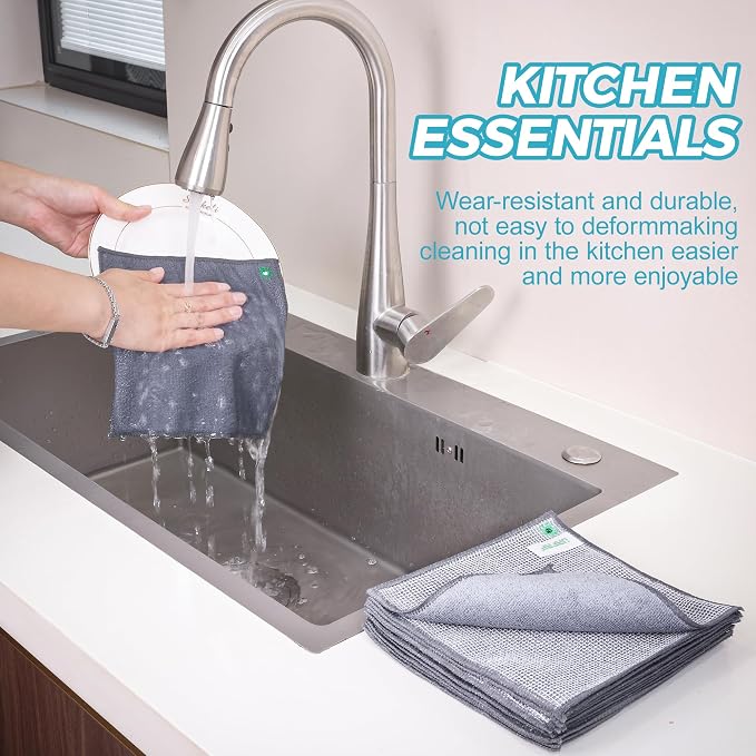 12Pcs New Upgrade 2-Layer Non Scratch Wire Dishcloth, Wire Dishwashing Rag - Image 7