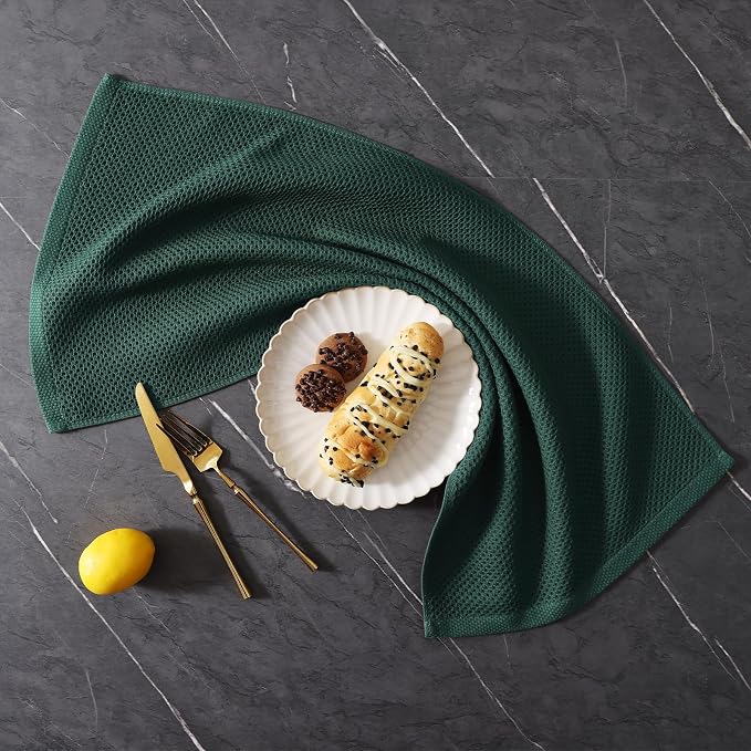 Homaxy 100% Cotton Kitchen Towels and Dishcloths Set, 12 x 12 Inches and 13 x - Image 9