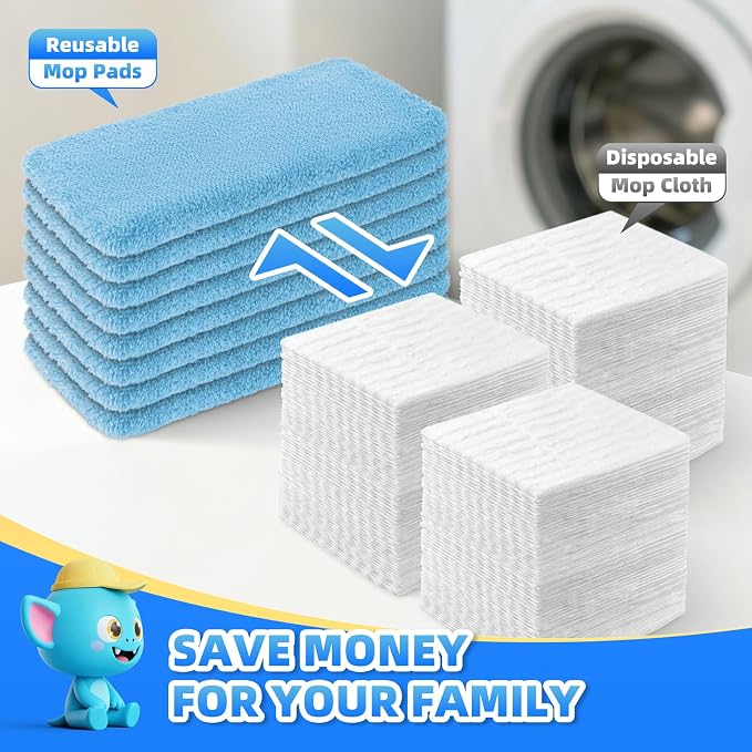 8 Pack Reusable Mop Pads Compatible - Image 7