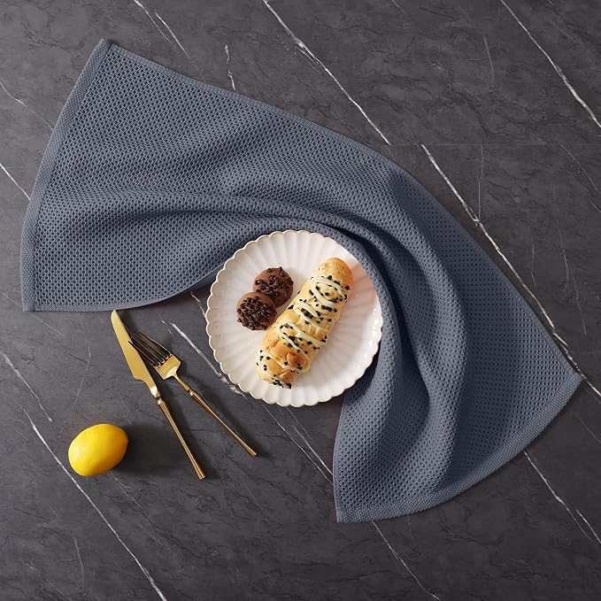 Homaxy 100% Cotton Kitchen Towels and Dishcloths Set, 12 x 12 Inches and 13 x - Image 9