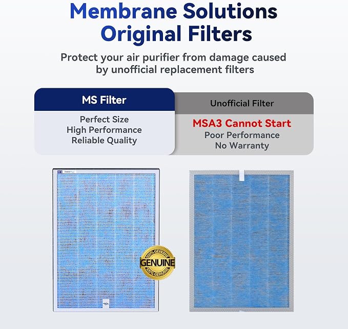 Membrane Solutions MSA3/MSA3S Genuine Air Filter Replacement 1 Pack, Upgraded - Image 8