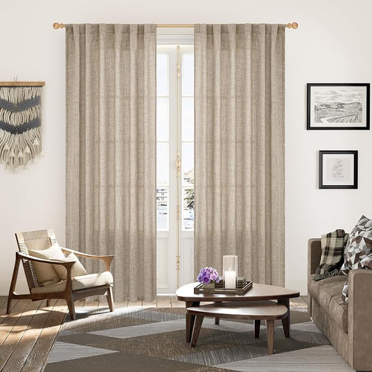 YoungsTex Linen Curtains 84 Inches Long - Image 2