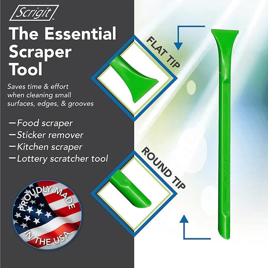 Scrigit Scraper Wide Blade No-Scratch Plastic Scraper Tool, 6 Pack - Image 2