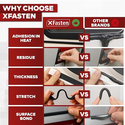 XFasten Butyl Tape Black, 1/2 in x 30 ft x 1/8 in – Easy-to-Work-with - Image 2