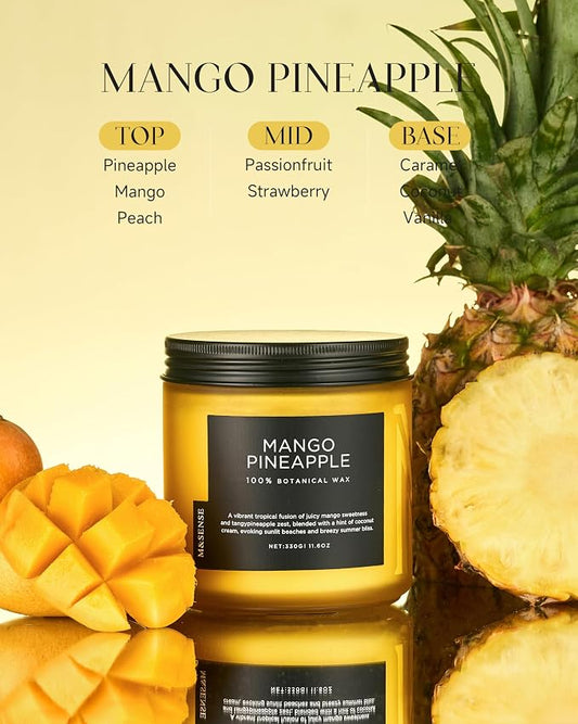 M&SENSE Mango Pineapple Tropical Scented Candle - Image 2