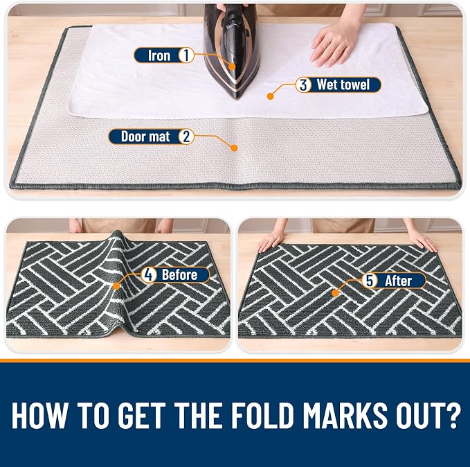 OLANLY Large Indoor Door Mat, 59x35 Inch, Dirt Resistant and Absorbent - Image 8