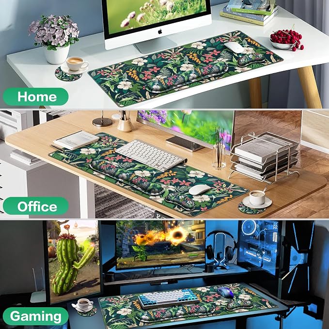 Desk Mat Floral, Large Gaming Mouse Pad - Image 7