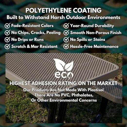 COATEDOUTDOORFURNITURE RDT-P-TXTBUR Heavy Duty Round Trash Receptacle - Image 7