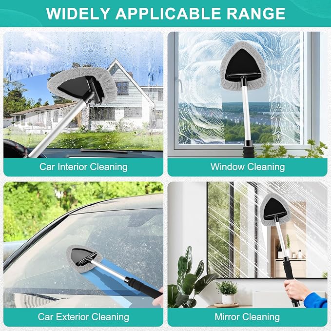 JUSTTOP Windshield Cleaner Tool, Car Interior&Exterior Window Cleaning Tool - Image 7