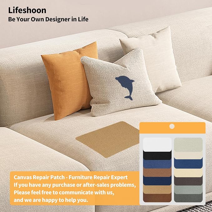 Fabric Repair Patches, 35X79 Inch Canvas Self-Adhesive Fabric Patches Tape - Image 7