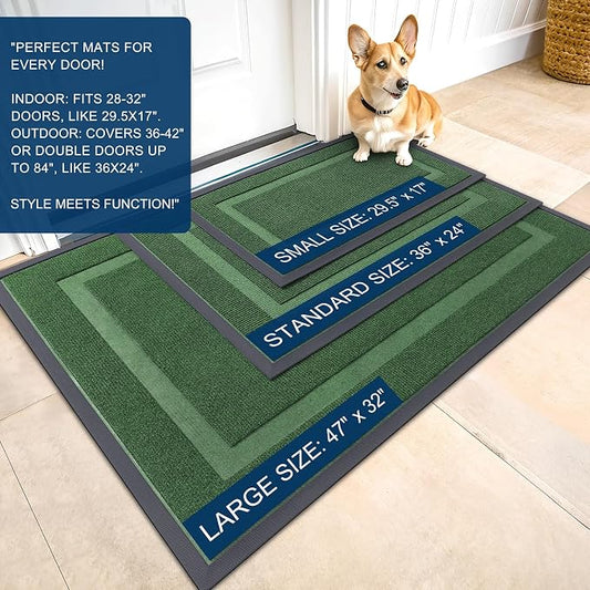 OLANLY Front Door Mat Indoor Outdoor Entrance, Waterproof All-Season, - Image 2